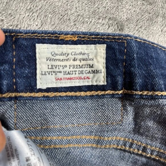 Levis Premium Lot 512 Big E Jeans Men's 32x30 Blue Denim Slim (Actual 30x28) - Picture 11 of 15